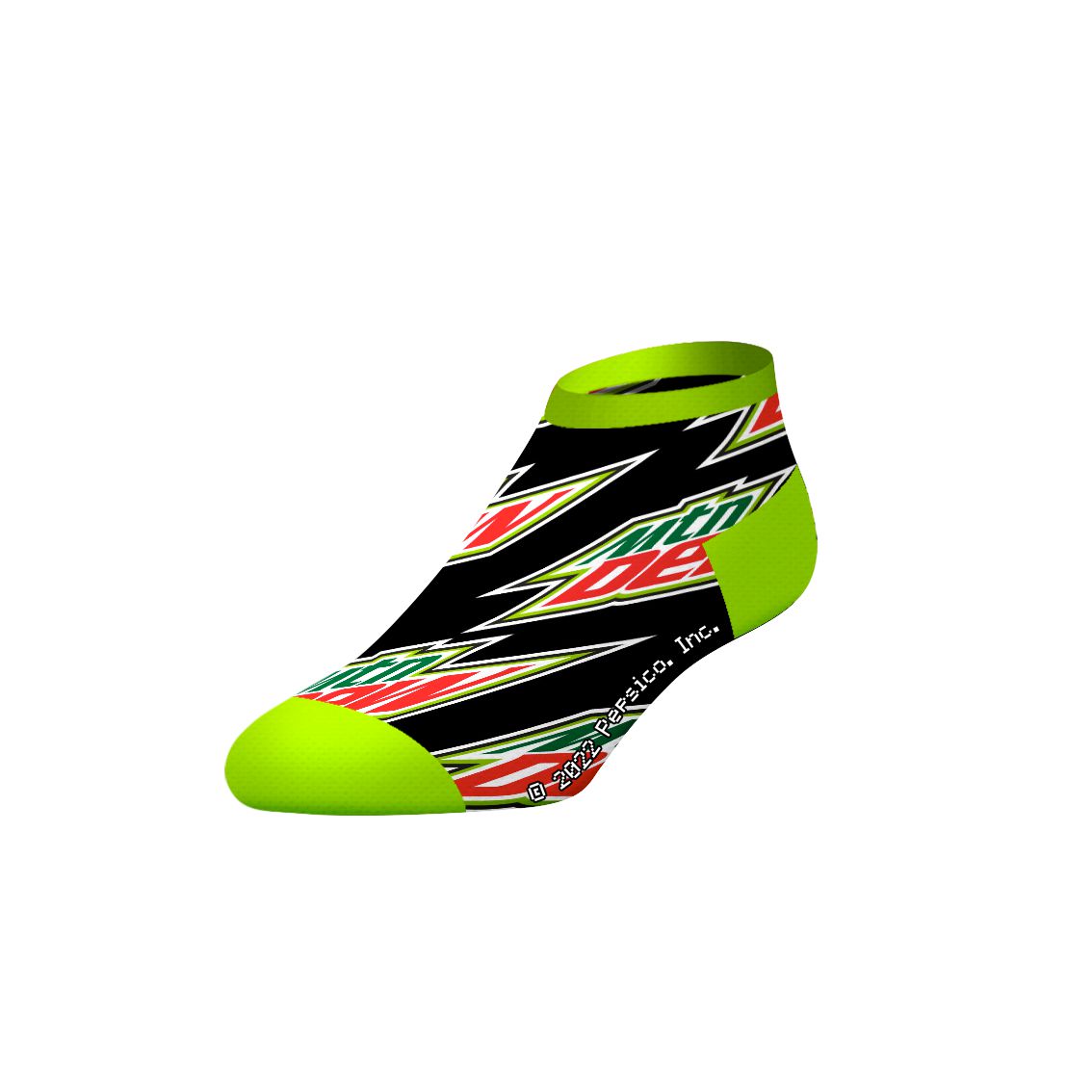 Socks By CRAZYBOXER Mountain Dew Logo and Green Low Cut Socks (3 Pack)
