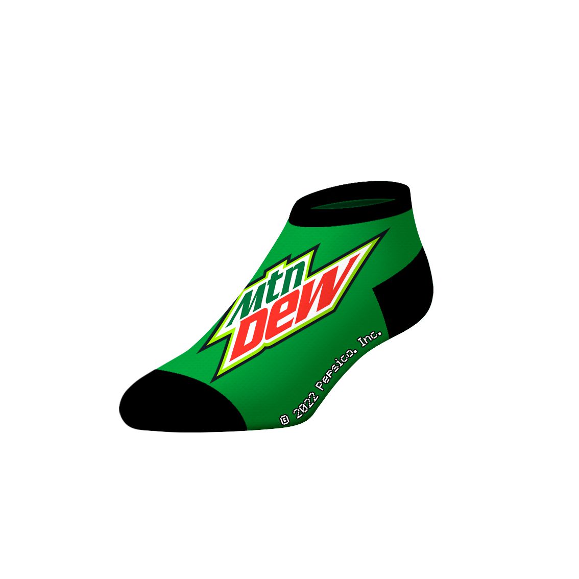 Socks By CRAZYBOXER Mountain Dew Logo and Green Low Cut Socks (3 Pack)