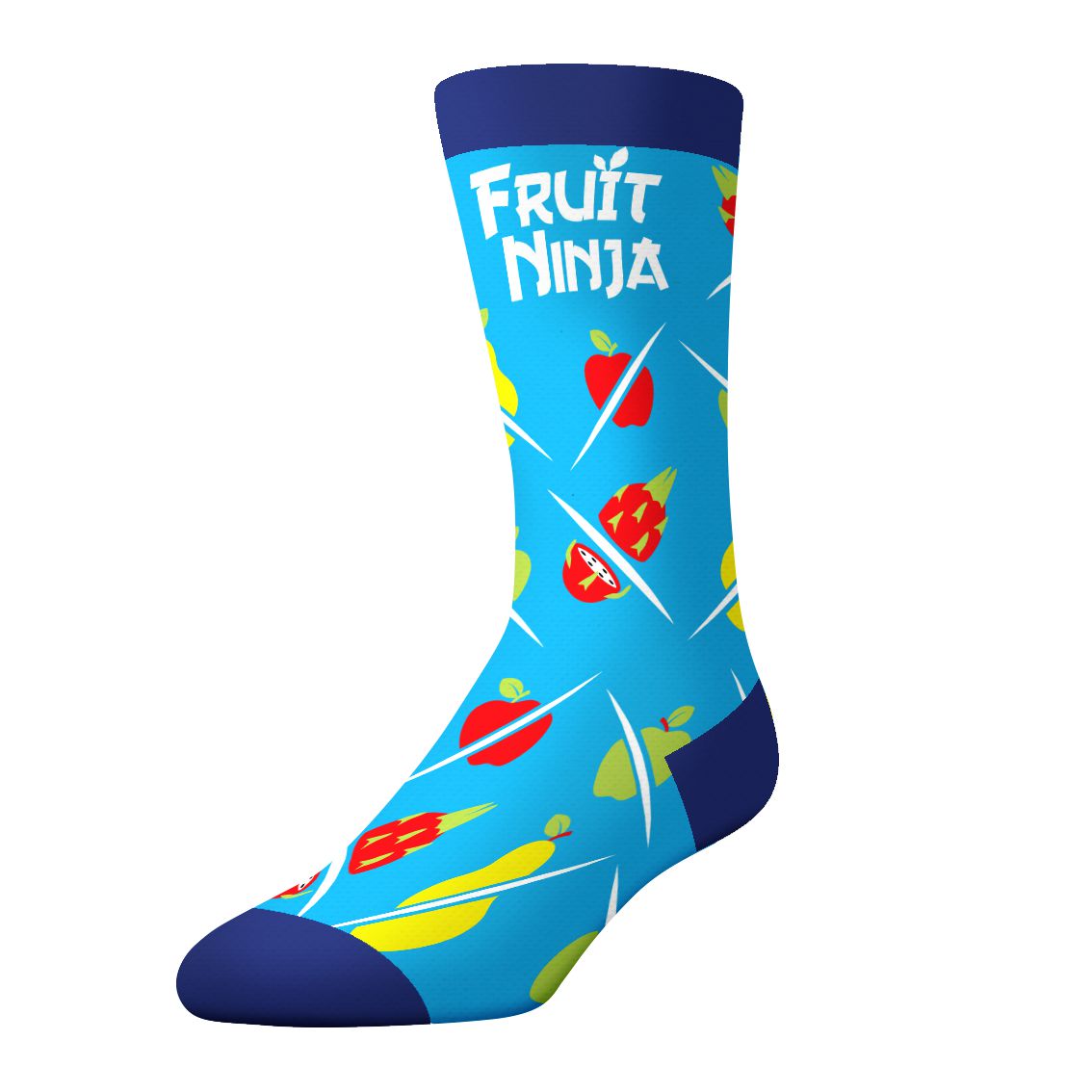 CrazyUniverse Fruit Ninja Slice Fruit Combo Crew Socks (3 Pack)