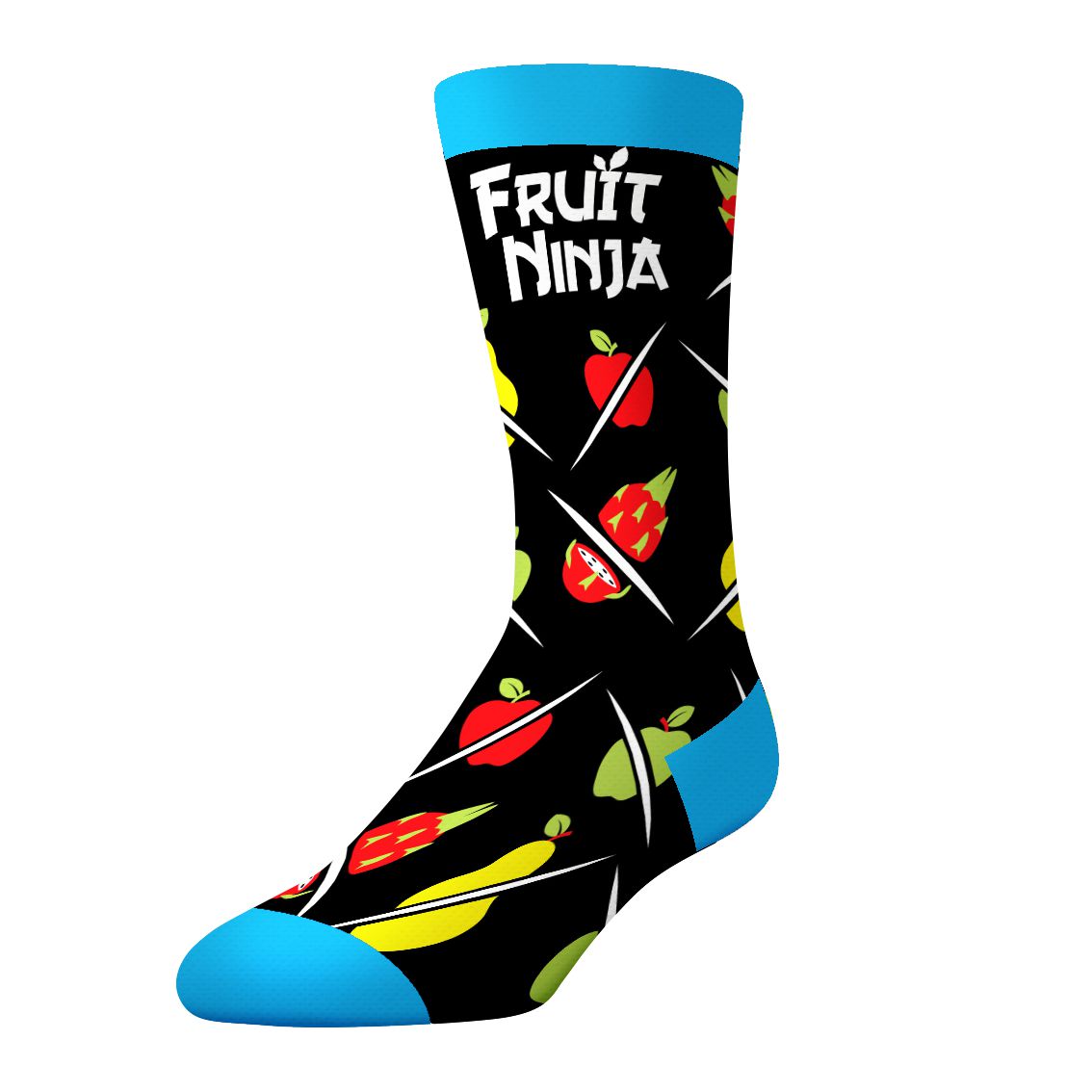 CrazyUniverse Fruit Ninja Slice Fruit Combo Crew Socks (3 Pack)