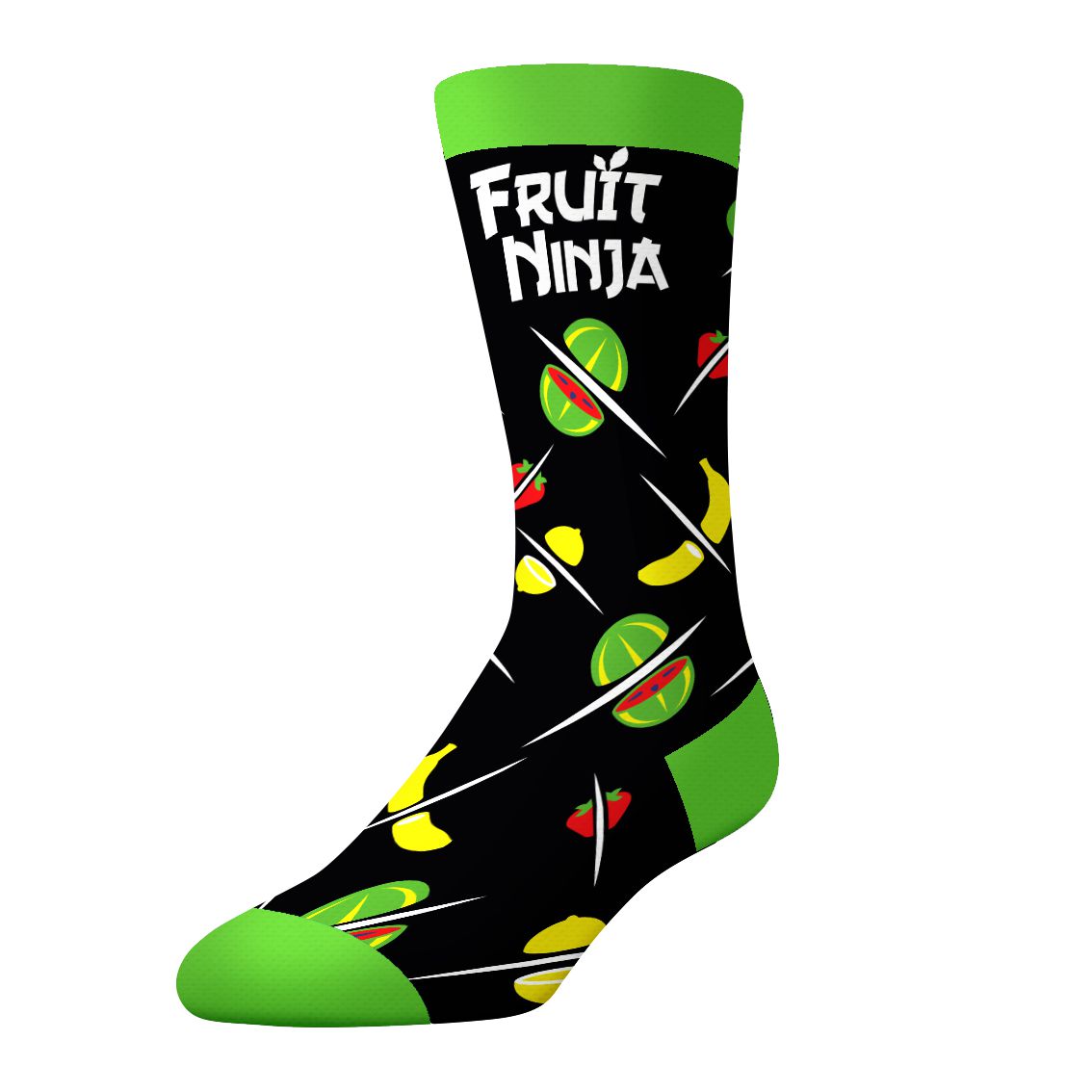 CrazyUniverse Fruit Ninja Combo Kids Crew Socks (3 Pack)