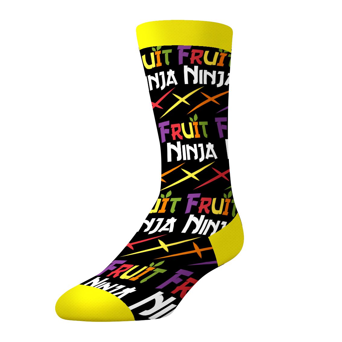 CrazyUniverse Fruit Ninja Logo Kids Crew Socks (3 Pack)