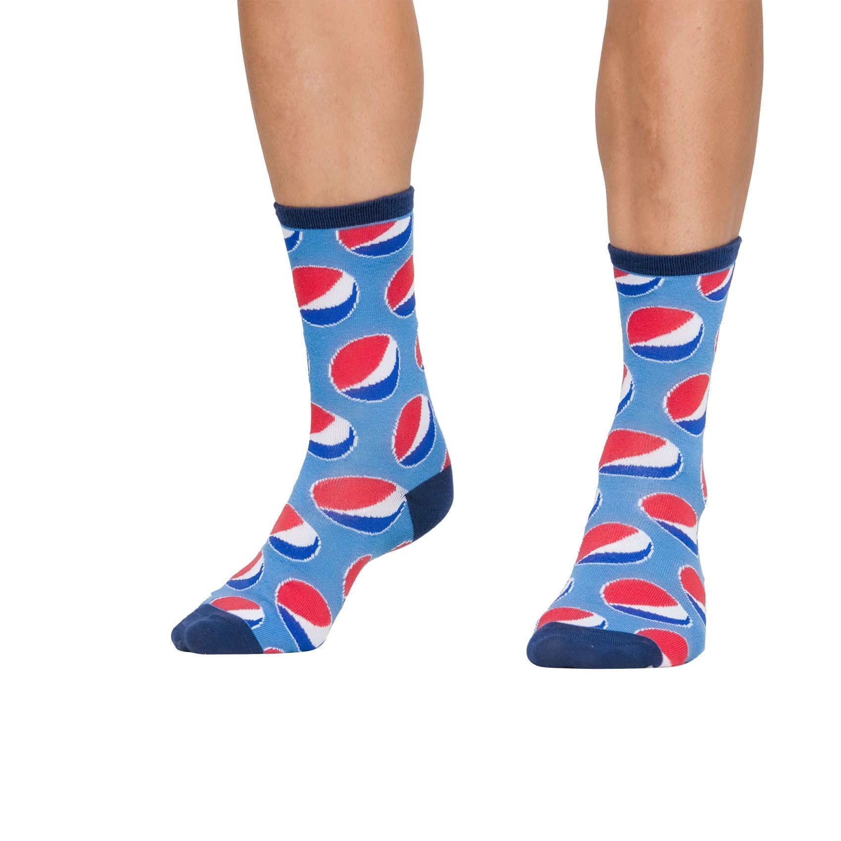 Socks By CRAZYBOXER Pepsi Logo and Lid Crew Socks (3 Pack)