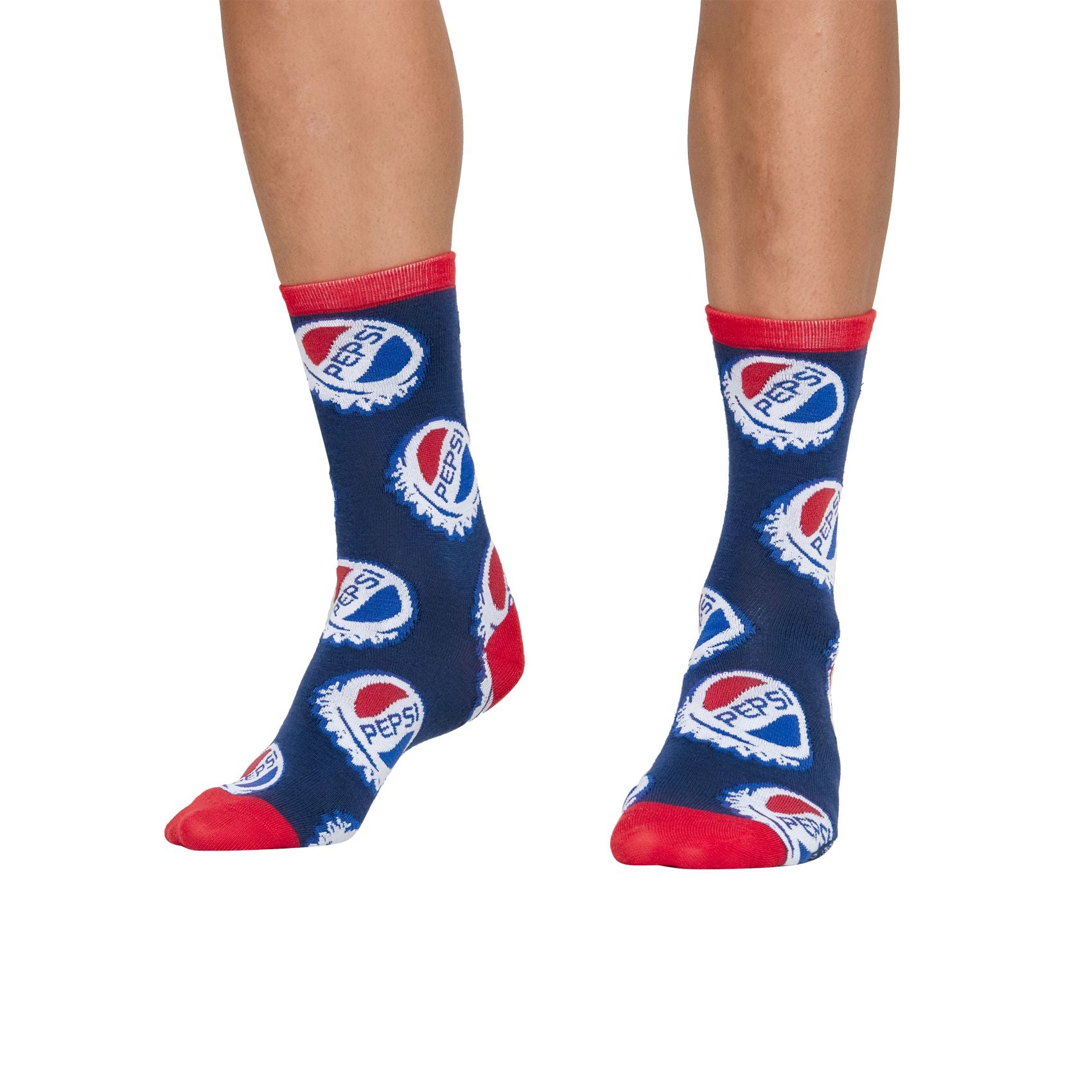 Socks By CRAZYBOXER Pepsi Logo and Lid Crew Socks (3 Pack)