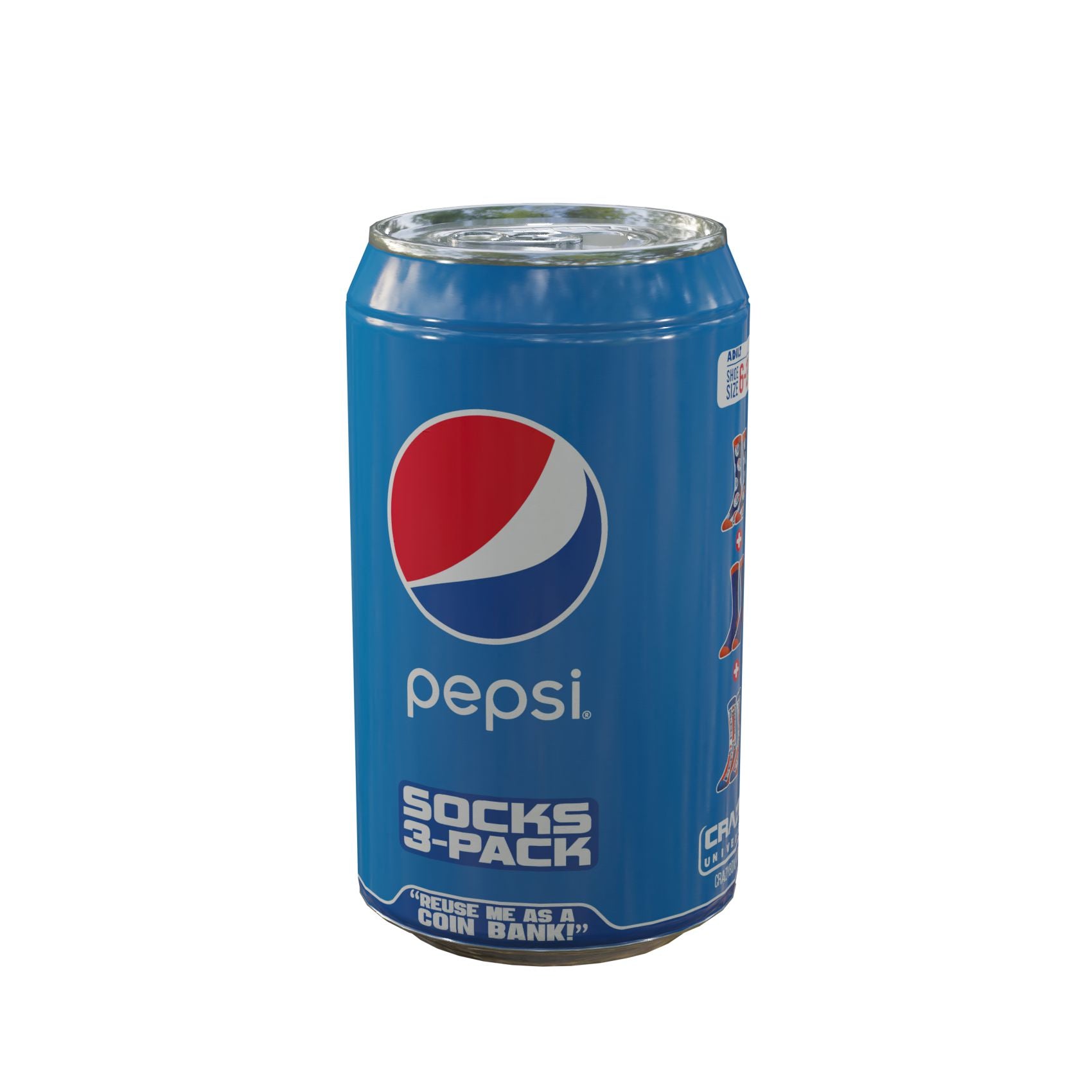 CrazyUniverse Pepsi Logo Crew Socks (3 Pack)
