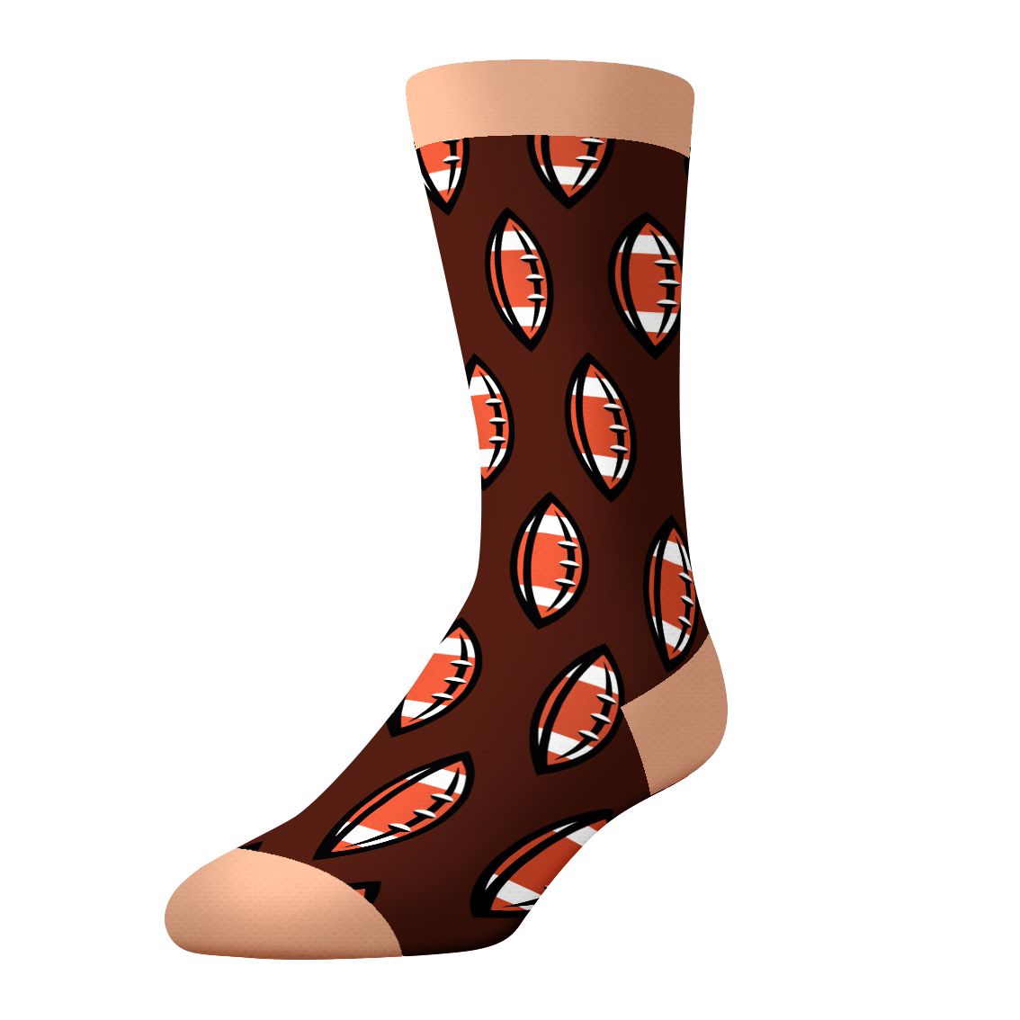 CrazyUniverse Football Long Crew Socks (3 Pack)