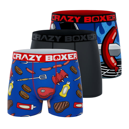 CRAZYBOXER All Star Knight BBQ Men's Boxer Briefs (3 pack)