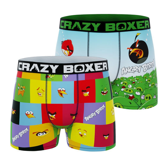 CRAZYBOXER Angry Birds Men's Boxer Briefs (2Pack)