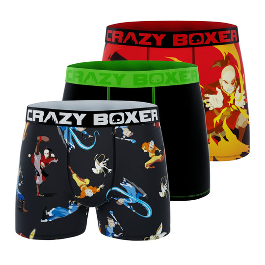 CRAZYBOXER Avatar Zuko + Black + Avatar Men's Boxer Briefs (3 pack)
