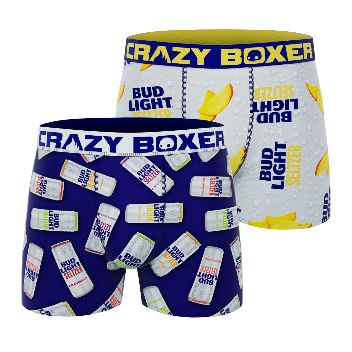 CRAZYBOXER Bud Light Cann Men's Boxer Briefs (Pack 2)
