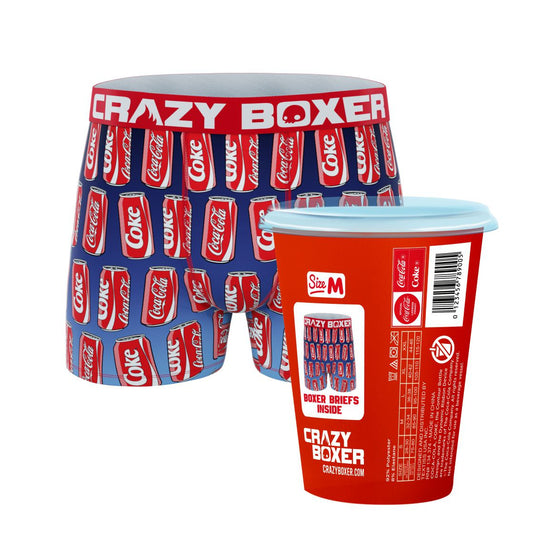 CRAZYBOXER Coca Cola Lovers Men's Boxer Briefs (Creative Packaging)
