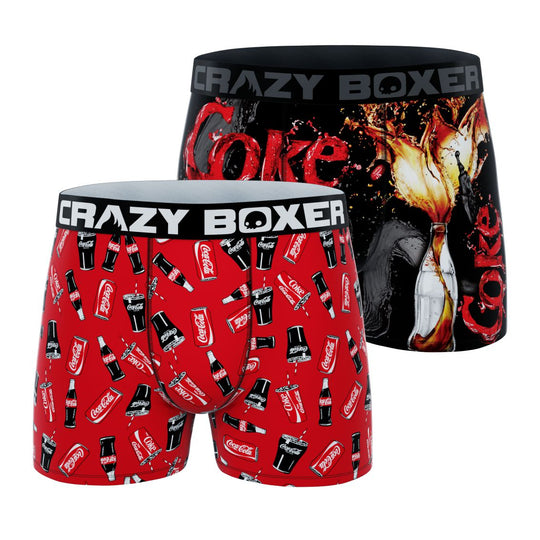 CRAZYBOXER Coca Cola Men's Boxer Briefs (2 Pack)