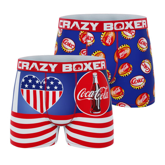CRAZYBOXER Coca Cola Men's Boxer Briefs (2 Pack)