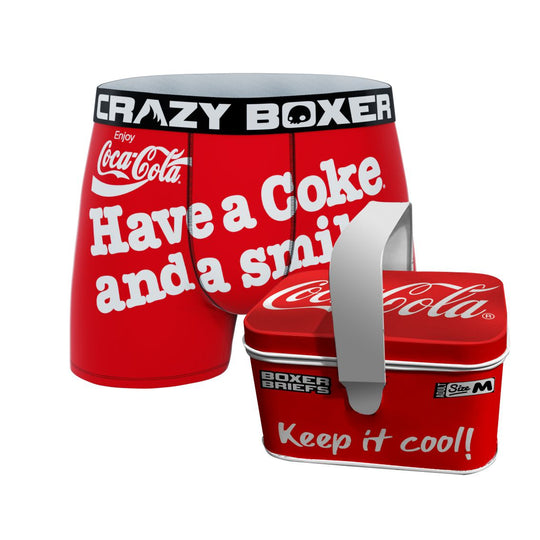 CRAZYBOXER Coca-Cola Have a Coke and a Smile Men's Boxer Briefs (Creative Packaging)