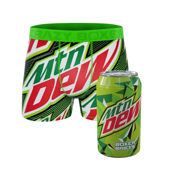 CRAZYBOXER Mountain Dew Logo Men's Boxer Briefs (Creative Packaging)