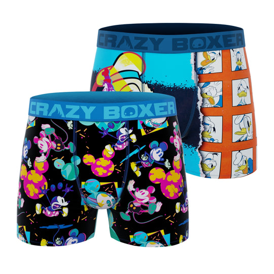 CRAZYBOXER Disney Donald Pop Art Men's Boxer Briefs  (2 Pack)