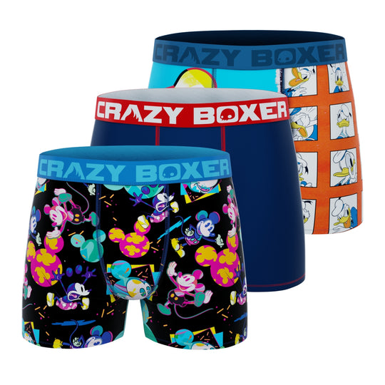 CRAZYBOXER Disney Donald Pop Art Men's Boxer Briefs (3 Pack)