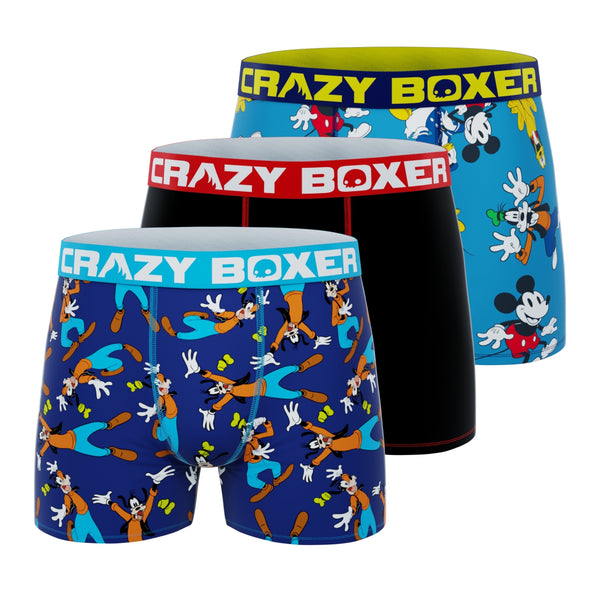 CRAZYBOXER Crazy Boxers Lilo and Stitch Boxer Briefs 3-Pack (US, Numeric,  28, 30, Regular, Regular) Multi-color at  Men's Clothing store