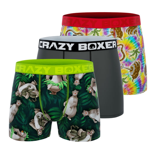 CRAZYBOXER Disney Jungle Book Men's Boxer Briefs (Pack 3)