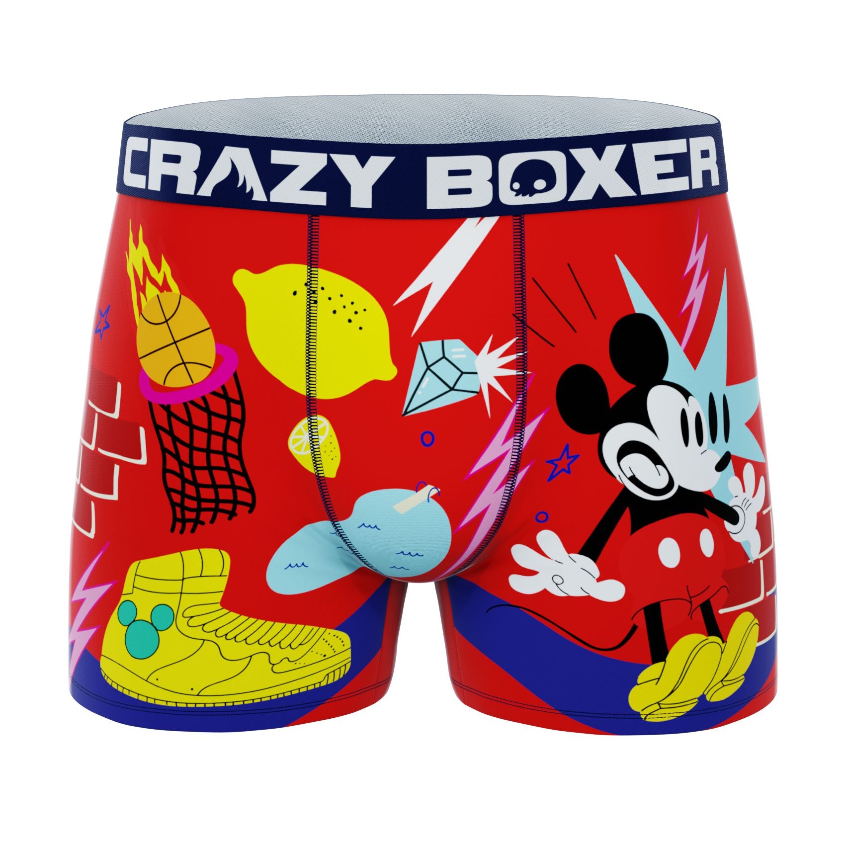 New DISNEY CRAZY BOXERS Men's Boxer Briefs Mickey Mouse Donald