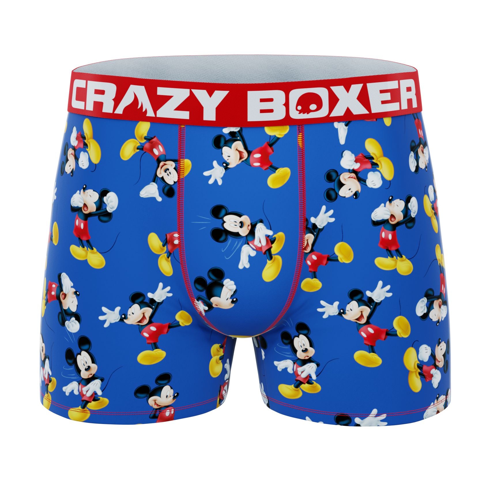 Mickey Mouse Underwear Mens Medium 32-34 Crazy Boxer Briefs 2-Pair