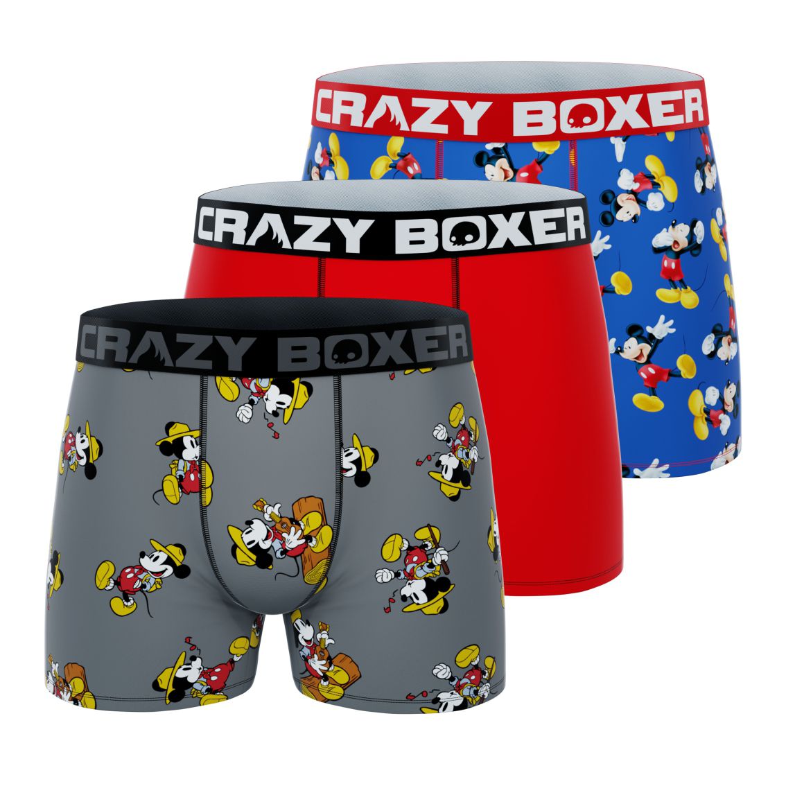 Wholesale Mickey Mouse 3 pack briefs for boys- Blue / Grey SKU: HU305