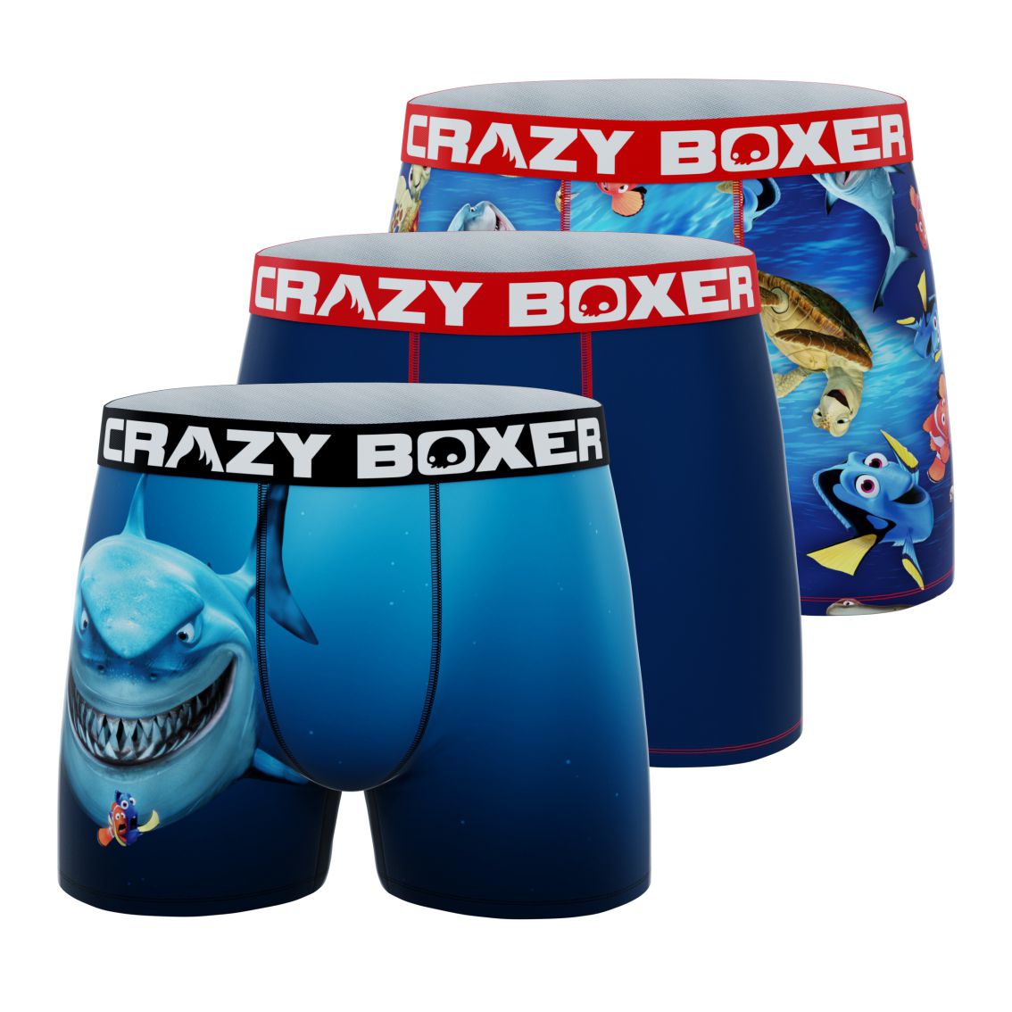 CRAZYBOXER Pixar Finding Nemo Men's Boxer Briefs (3 Pack)