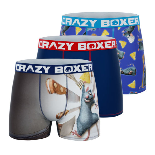CRAZYBOXER Pixar Ratatouille Men's Boxer Briefs (3 pack)