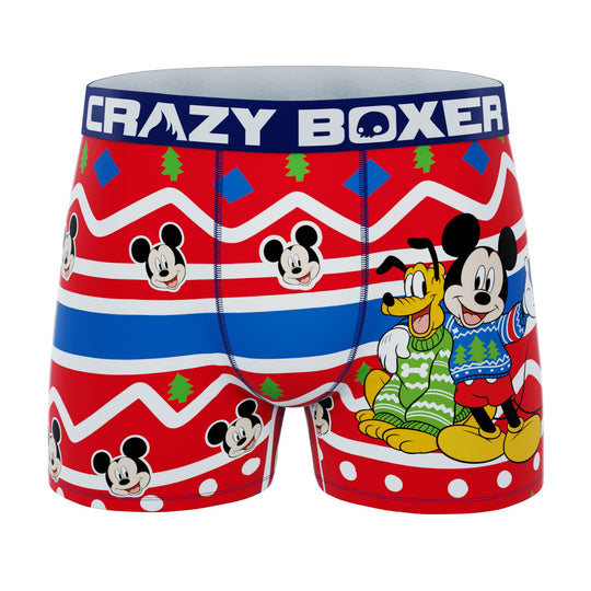 CRAZYBOXER Disney Mickey and Pluto Xmas Men's Boxer Briefs