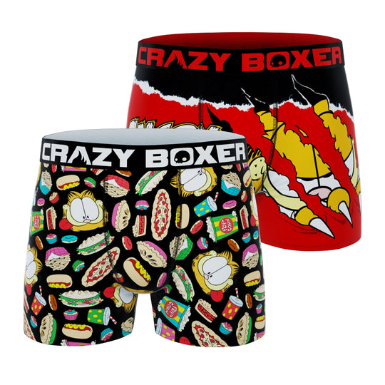 CRAZYBOXER Garfield Angry Cat Faces Men's Boxer Briefs (2 pack)