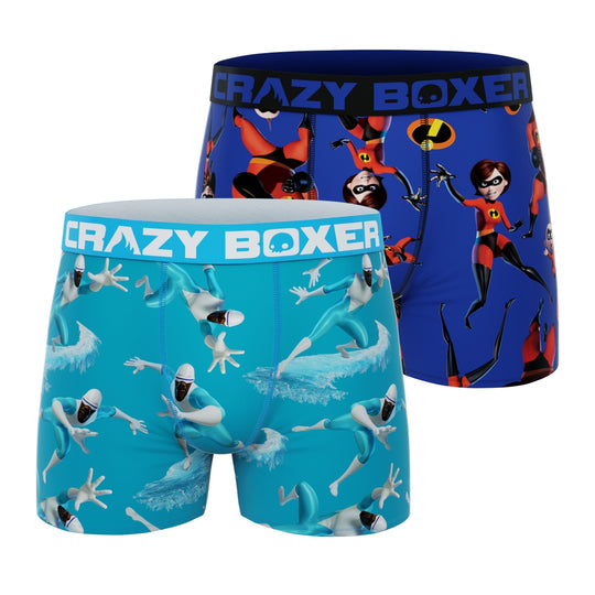 CRAZYBOXER The Incredibles Frozone Men's Boxer Briefs (Pack 2)