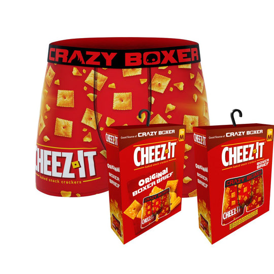 CRAZYBOXER Kellogg's Cheese-It Box Men's Boxer Briefs (Creative Packaging)