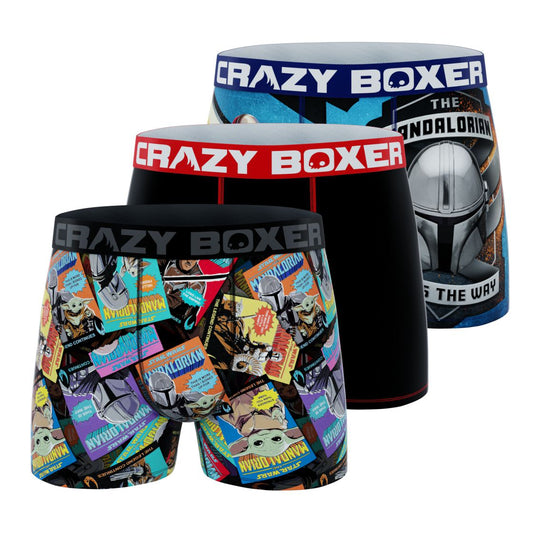 CRAZYBOXER The Mandalorian Vhs Men's Boxer Briefs (Pack 3)