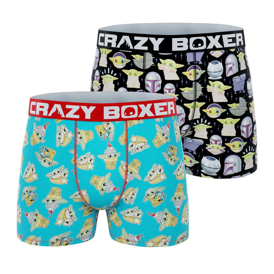 CRAZYBOXER The Mandalorian Faces Men's Boxer Briefs (2 Pack)