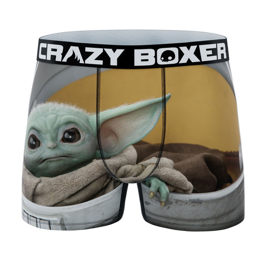 CRAZYBOXER The Mandalorian Baby Yoda Face Men's Boxer Briefs