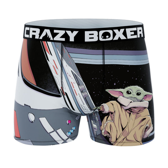 CRAZYBOXER The Mandalorian Space Yoda Men's Boxer Briefs