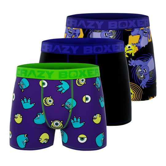 CRAZYBOXER Disney Monsters Doodle Men's Boxer Briefs (3 Pack)