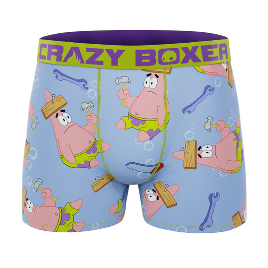 CRAZYBOXER Men's SpongeBob Patrick Breathable Soft Boxer Briefs