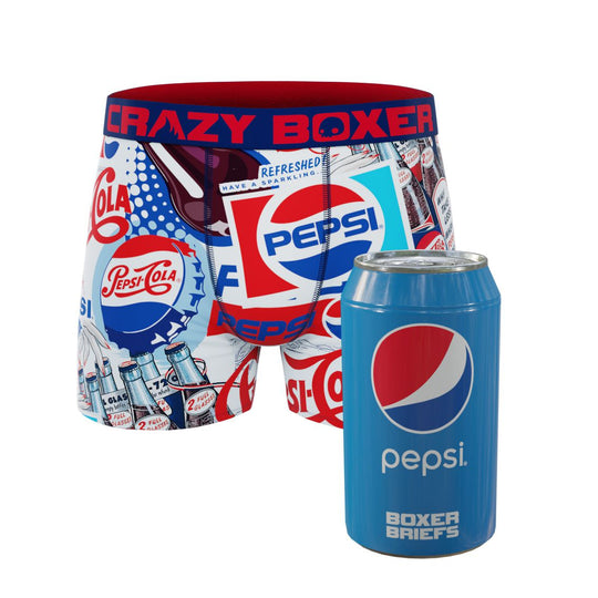 CRAZYBOXER Pepsi Vintage Men's Boxer Briefs (Creative Packaging)
