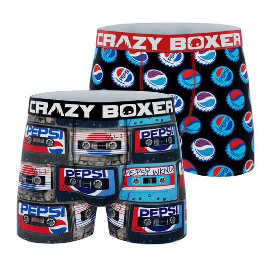 CRAZYBOXER Pepsi Tape Men's Boxer Briefs (Pack 2)