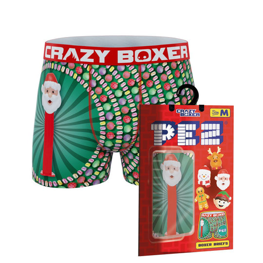CRAZYBOXER PEZ Santa Men's Boxer Briefs (Creative Packaging)