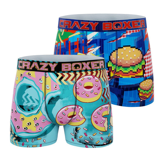 CRAZYBOXER Burger and Donuts Men's Boxer Briefs