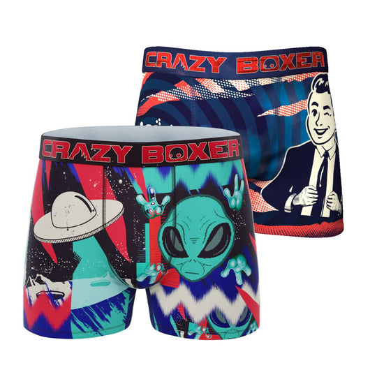 Men's 2-Pack Boxer Briefs - Colorful - Retro