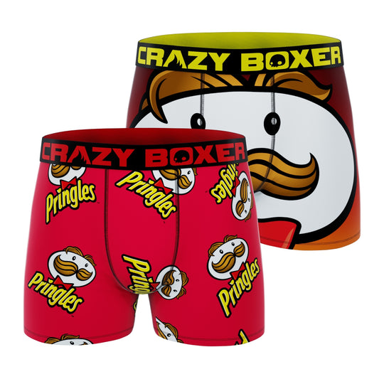 CRAZYBOXER Pringles Face Men's Boxer Briefs (Pack 2)