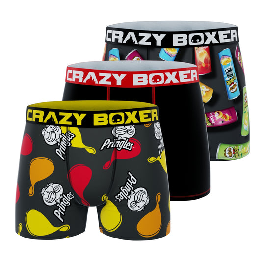 CRAZYBOXER Pringles Chips Tube Men's Boxer Briefs (3 Pack)