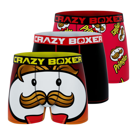 CRAZYBOXER Pringles Face Men's Boxer Briefs (3 Pack)