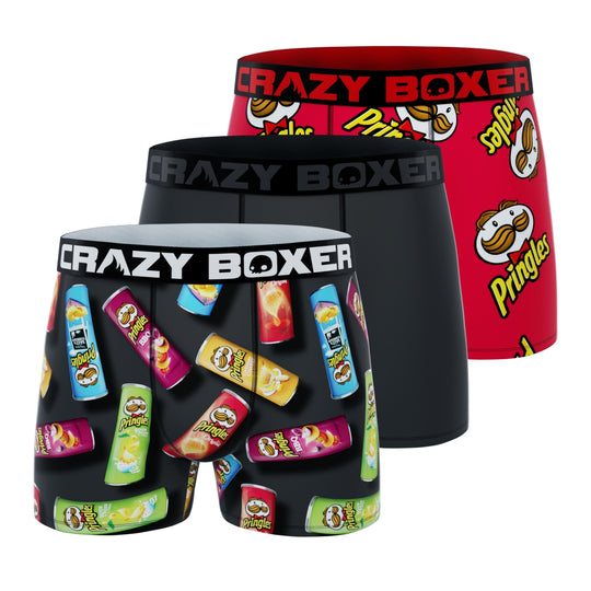 CRAZYBOXER Pringles Chips TubeMen's Boxer Briefs (3 Pack)