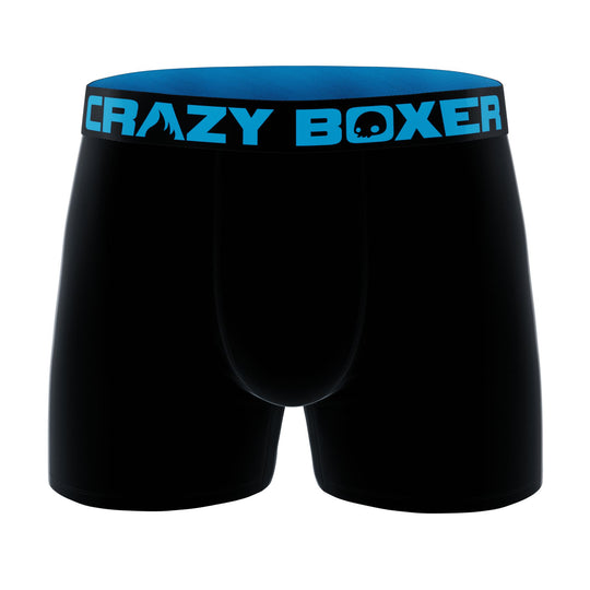 CRAZYBOXER Black and Blue Men's Boxer Briefs
