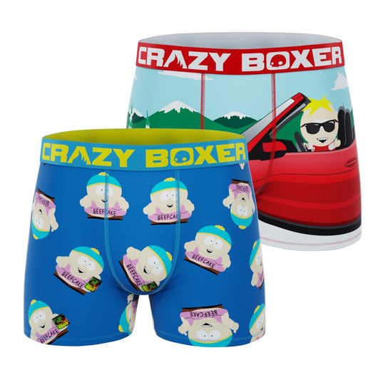 CRAZYBOXER South Park Butter + Cartman Men's Boxer Briefs (2 pack)
