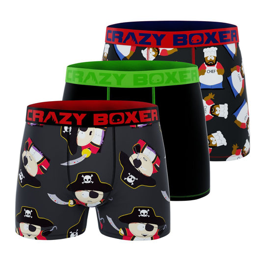 CRAZYBOXER South Park Chef + Cartman Pirate Men's Boxer Briefs (3 pack)